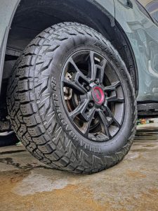 Nitto Terra Grappler G3 tire mounted on a Toyota TRD Pro, designed for balanced on-road comfort and off-road traction.