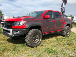 Chevy Colorado ZR2 fitted with General Grabber X3 mud-terrain tires designed for deep mud, rock, and trail performance.